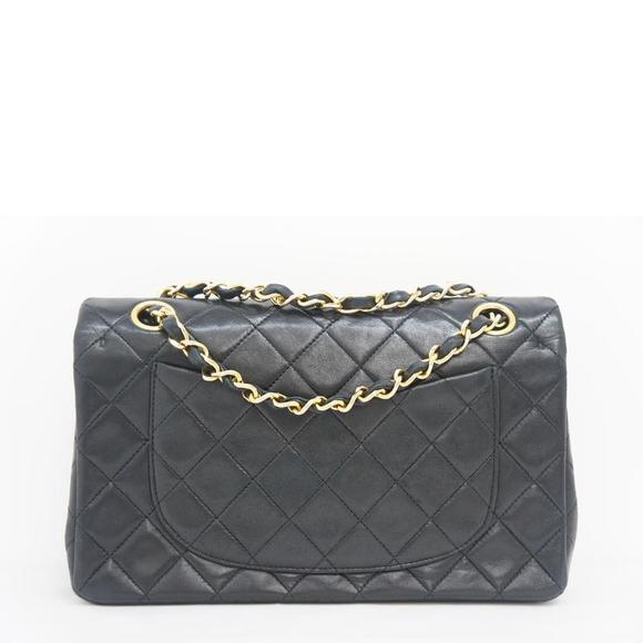 Chanel Black Shoulder W Bag Matelasse Chain Flap - Picture 1 of 12